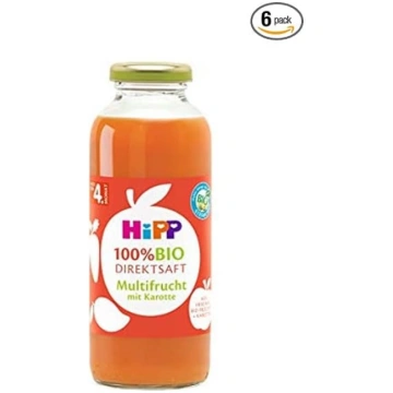 Hipp 100% bioloģiskie tiešie sulas, tiešā sula ar 