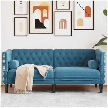 VidaXL Chesterfield divvietīgs dīvāns ar spilvenie