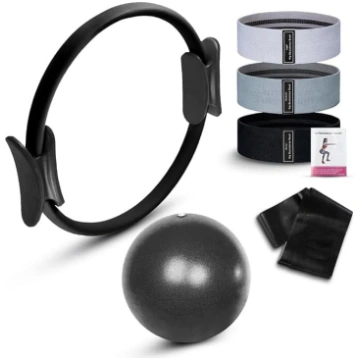Pilates komplekts - Pilates gredzens, vingrošanas