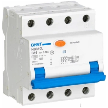 Chint Circuit breaker RCBO, NB310L/3N, 3P+N, C20, 