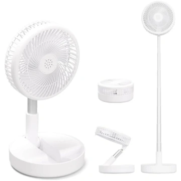 7200 mAh salokāms grīdas ventilators, regulējams a