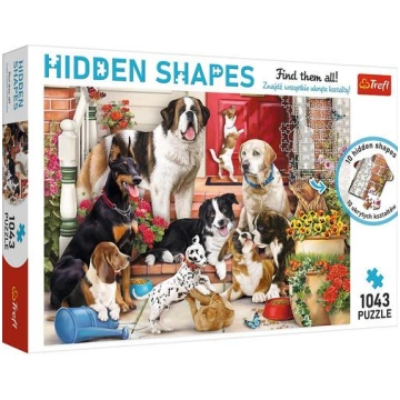 Trefl Puzzle Hidden shapes: 1000 Doggy fun palapel
