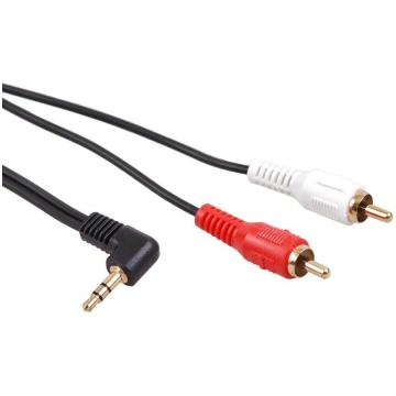 Maclean Jack 3.5mm - RCA (Cinch) x2 1m black (MCTV