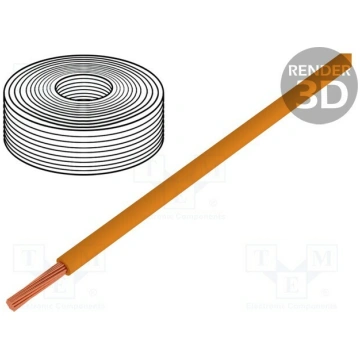 Wire; H05Z-K; stranded; Cu; 0.5mm2; FRNC; orange; 