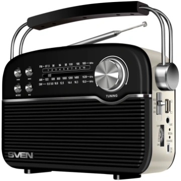 SVEN Speaker SRP-500, black (3W, Bluetooth, FM/AM/