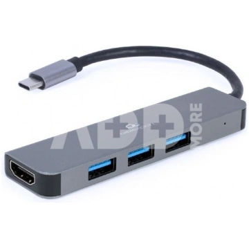 Cablexpert USB Type-C 2-in-1 multi-port adapter (H