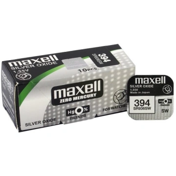394 baterijas 1.55V Maxell sudraba-oksīda SR936SW,