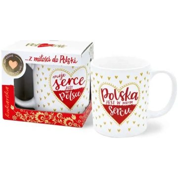 PREMIUM krūze Q Polija ir manā sirdī Kukartka
