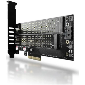 AXAGON PCEM2-D PCI-E 3.0 4x - DUAL M.2 SSD (NVMe +