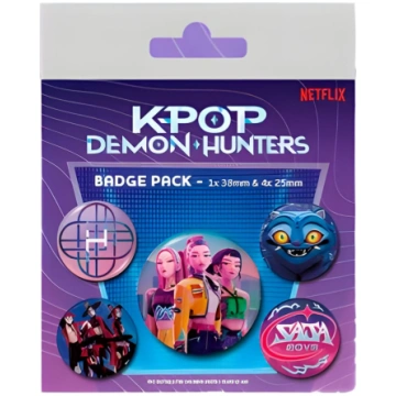 KPop Demon Hunters Pin-Back Buttons 5-Pack Pyramid