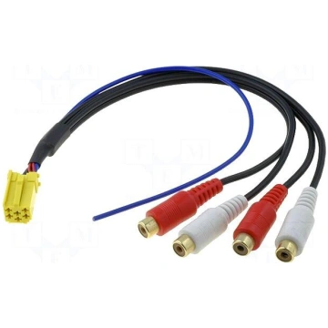 ISO mini plug,RCA socket x4 | PIN: 6 4CARMEDIA ZRS