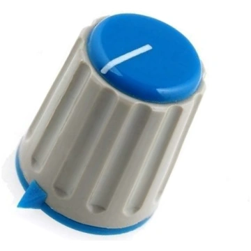 Knob; with pointer; Øshaft: 6mm; Ø15.3x18mm; Shaft