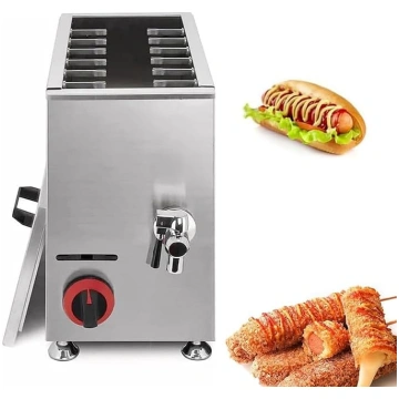 21 L komerciālais gāzes fritieris, siera hotdogu d