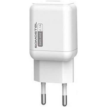 MAIN CHARGER 2A + CABLE TYPE MICRO WHITE SOMOSTEL 