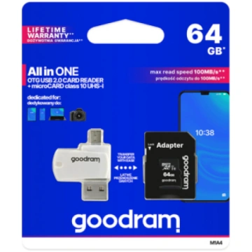 GoodRam memory card 64GB microSDHC cl. 10 UHS-I + 