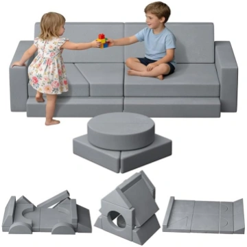 Modular Children"s Sofa, 15 Pieces Foam Building B