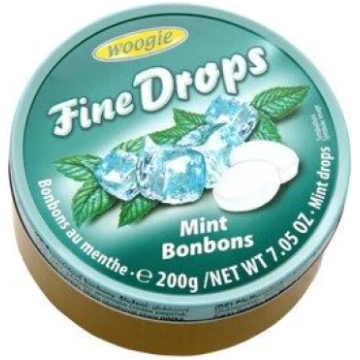 Woogie Fine Drops ledenes ar pipermētru garšu, 200