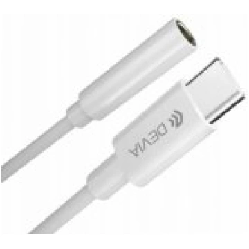 Devia EC608 USB-C / jack 3,5mm white aksesuārs EC6