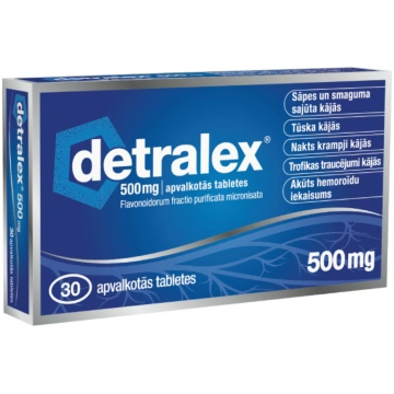 DETRALEX 500 mg apvalkotās tabletes N30