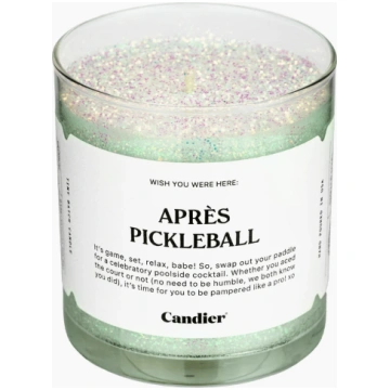 Apres pickleball candle Candier by Ryan Porter