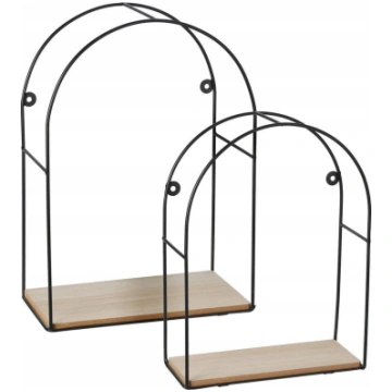 Sienas plaukts Home Styling Collection, melns krās