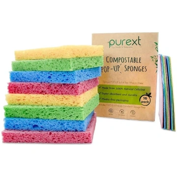 PureXT 16 uznirstošās eko sūkļi | Kompostējama cel