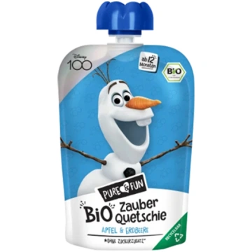 Pure&Fun BIO ābolu un zemeņu biezenis Olaf (12m+)