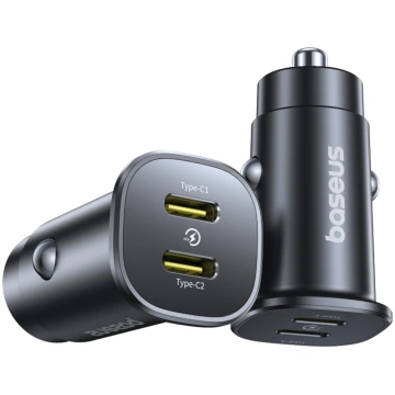 Car charger GoTrip 30W 12-24V 2xUSB-C PD, black Ba