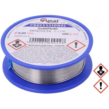 Tin | lead-based | Sn60Pb40 | 0.8mm | 100g | reel