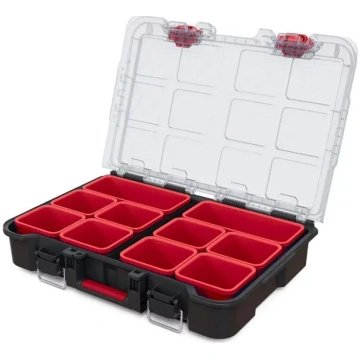 Box Keter STACK N ROLL, melns/sarkans (251491)