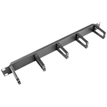 Lanberg 19" cable management panel with 5 plastic 