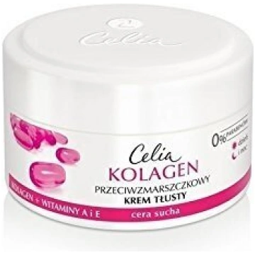 Pretgrumbu sejas krēms Celia Collagen, 50 ml