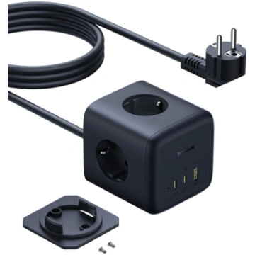 Barošanas sloksne USB-A USB-C cube EU ligzda 67W 1