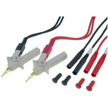 Test leads; banana plug 4mm x4,Kelvin vice x2; red