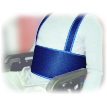 Secuback wheelchair stabiliser belt with abdominal