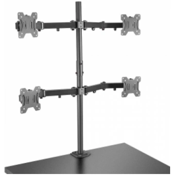 Lindy Quad Display Bracket w/ Pole & Desk Clamp