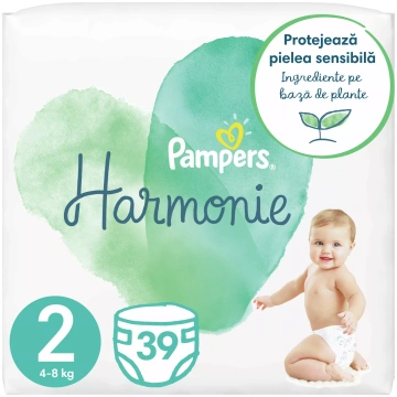 PAMPERS Harmonie 2 (4-8 kg) autiņbiksītes, 39 gab
