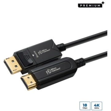 MicroConnect Premium Optic DP - HDMI Cable 10m cab