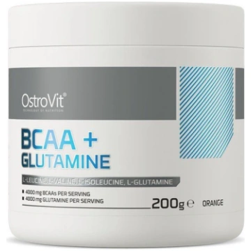 OstroVit BCAA + Glutamīns, apelsīnu garša - 200 gr