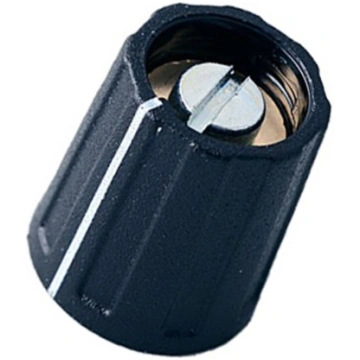 Knob; with pointer; ABS; Øshaft: 4mm; Ø13.5x15.5mm