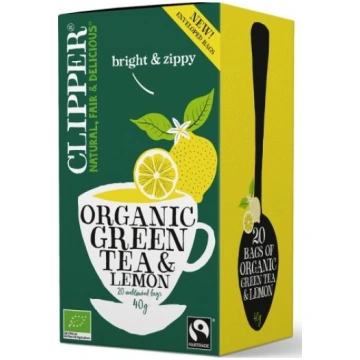 Clipper Tēja Zaļš Ar Citronu Fair Trade Bio* 40 G 