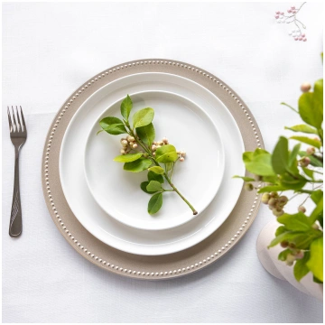 Dessert Plate 20 cm Perline white Ambition