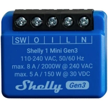 Elektriskie slēdži Shelly SHELLY 1 MINI GEN3 Zils