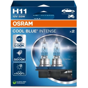Halogēna spuldzes H11, 13.2V, 55W, līdz 5000K, COO