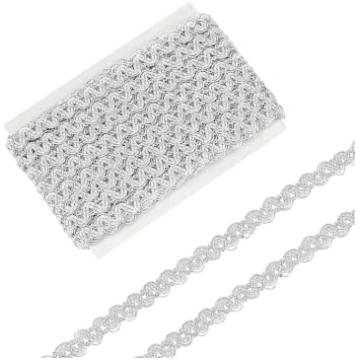 FINGERINSPIRE 10 m sudraba metāliska pinuma apdare