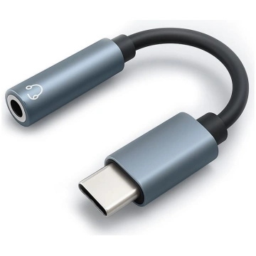 Qoltec Adapter USB-C | Jack 3.5mm | 10cm | Alumini