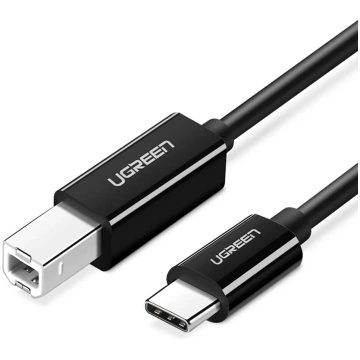 Printer Cable UGREEN US241, USB-C - USB-B, 2m, Bla