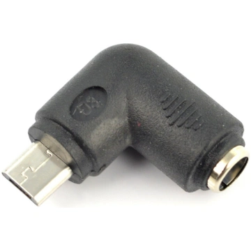 Angle adapter socket 5.5x2.1mm - microUSB plug OEM
