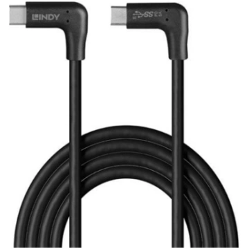 Lindy 1.5m USB 3.2 Type C Cable, 2 x 90° Right Ang