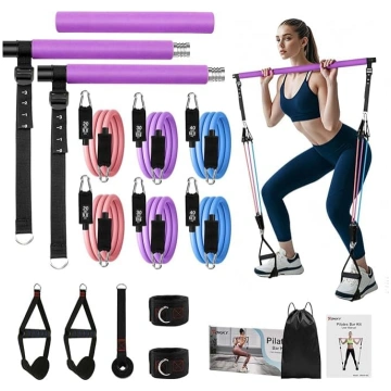 Fokky Fitness Bands Pilates Bar komplekts, fitnesa